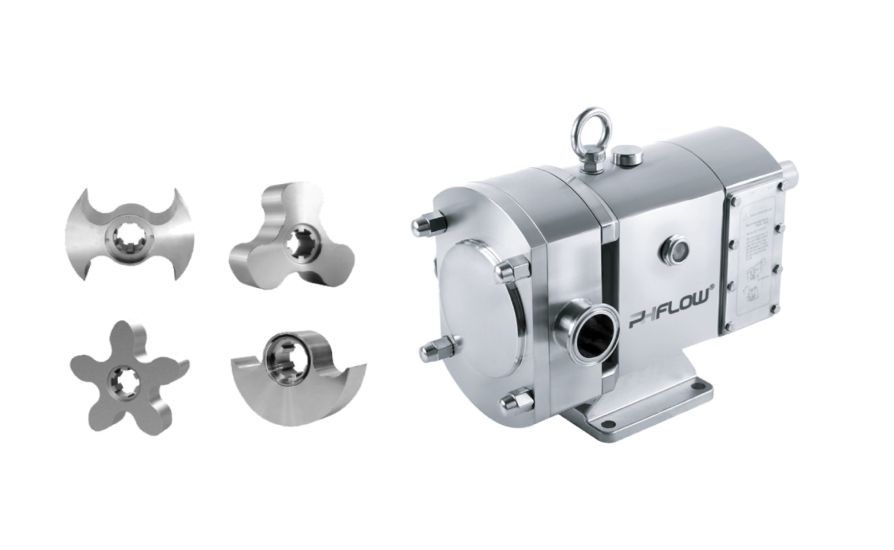 Rotary lobe pump in stainless steel for hygienic fluid transfer