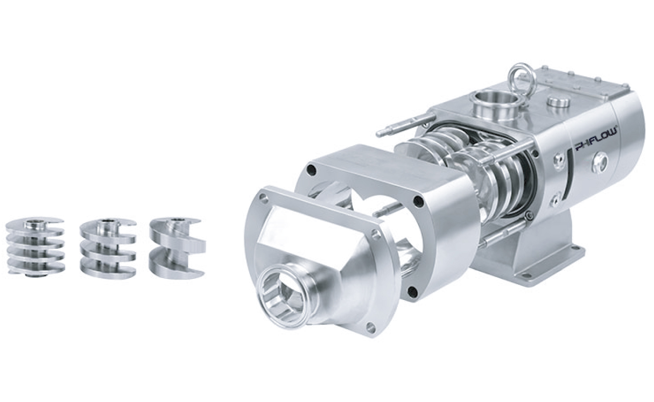 Phflow Twin Screw Pump for hygienic food and beverage processing